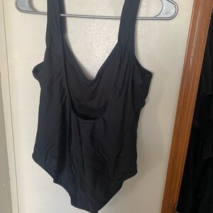 Black one piece swimsuit